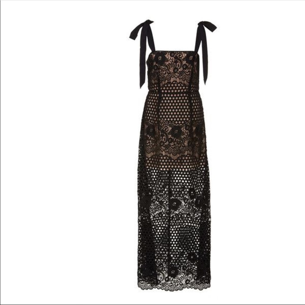 Black Lace Alice McCall Ribbon Dress